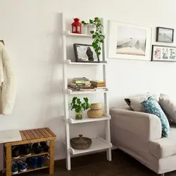 Bookcase in the bedroom interior