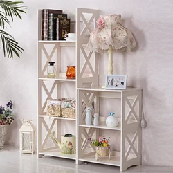 Bookcase in the bedroom interior