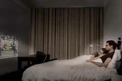 Bedroom with projector design