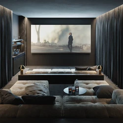 Bedroom with projector design