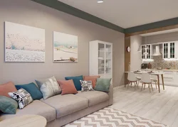 Living Room Interiors In Pastel Colors Photo