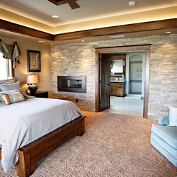 Stone in the bedroom interior photo