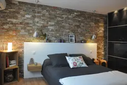 Stone in the bedroom interior photo