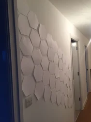 Honeycomb mirrors in the hallway photo