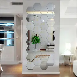 Honeycomb mirrors in the hallway photo