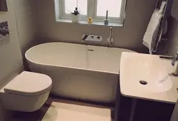 Oval bathtubs in the bathroom interior