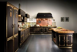 Copper kitchen in the interior photo