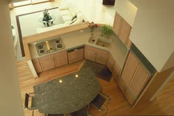 Kitchen design with recess