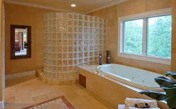 Bathroom design glass blocks