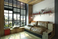 Loft bedroom living room photo