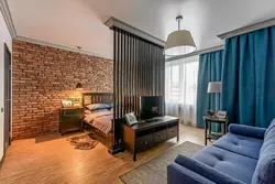 Loft yataq otağı qonaq otağı fotoşəkili