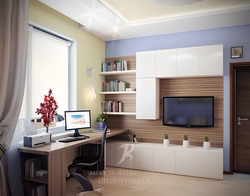 Office and kitchen in one room photo
