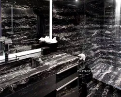 Bathroom interior black marble