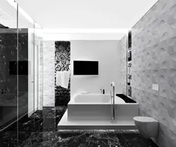 Bathroom interior black marble