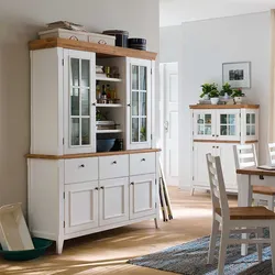 Sideboard in living room interior