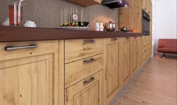 Kitchen furniture oak color photo
