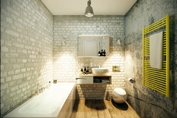 White Brick Bath Design