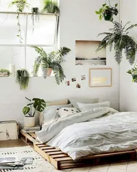 Floral bedroom interior