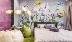 Floral bedroom interior