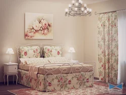 Floral bedroom interior