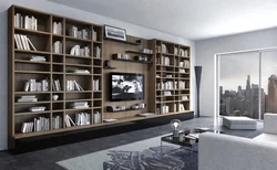 Living room books interior design