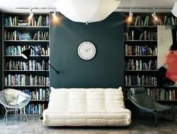 Гостиная книги дизайн интерьера