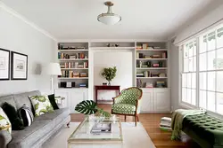 Living room books interior design