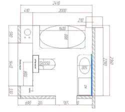 Bath design drawing