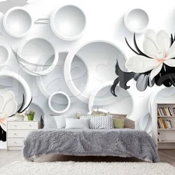 Bedroom interior circles