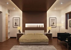 Photo of wall and ceiling design in the bedroom