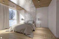 Photo of wall and ceiling design in the bedroom