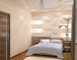 Photo of wall and ceiling design in the bedroom