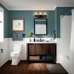 Half tile bath design