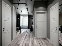 Hallway design with white doors