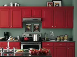 Terracotta Color Kitchen Photo In The Interior