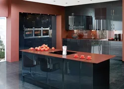 Акси ошхона ранги terracotta дар дохили
