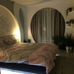 Дизайн спальни с аркой