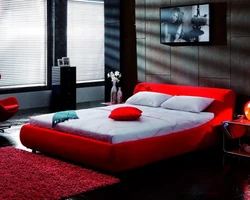 Black and red bedroom design