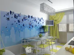 Kitchen design with butterflies