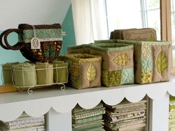 Boxes in the kitchen interior