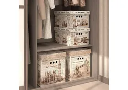 Коробки в интерьере кухни