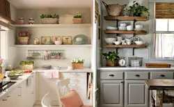 Boxes in the kitchen interior