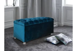 Poufs in the bedroom interior