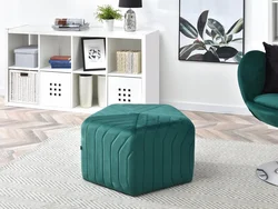 Poufs in the bedroom interior