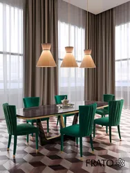 Green Chairs In The Kitchen In The Interior Photo