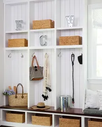 Hallway shelving design