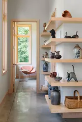 Hallway shelving design