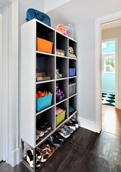 Hallway shelving design