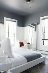 Bedroom interior white ceiling