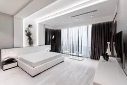 Bedroom interior white ceiling